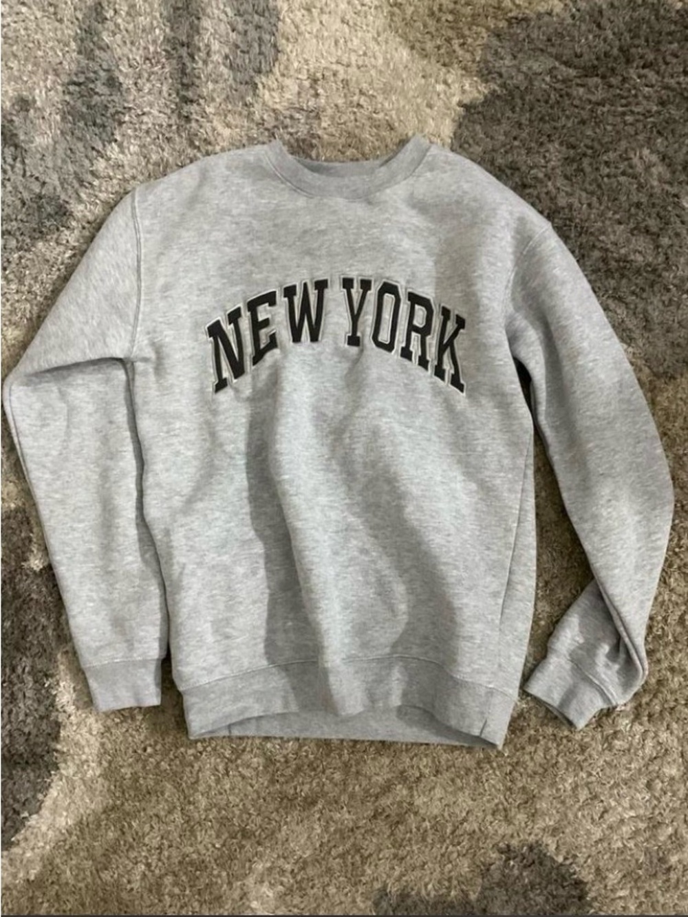 Gray 'New York' Crewneck Sweatshirt